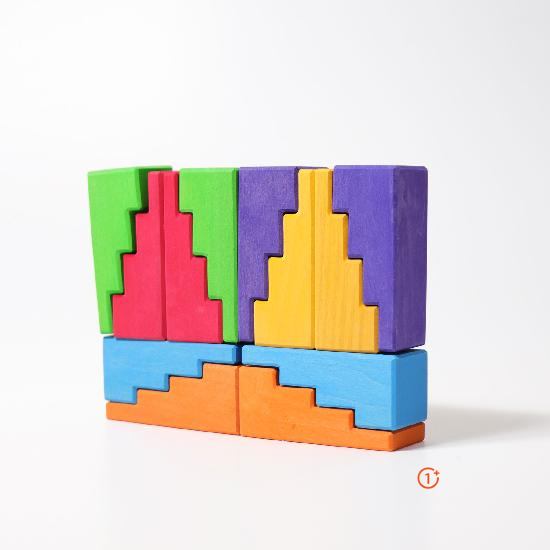 Grimm's Blocks - Stepped Roofs in Rainbow-Grimms-Modern Rascals