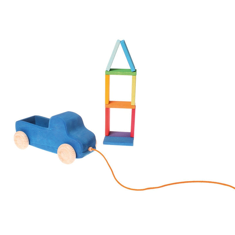 Grimm's Blue Pull Along Truck-Grimms-Modern Rascals