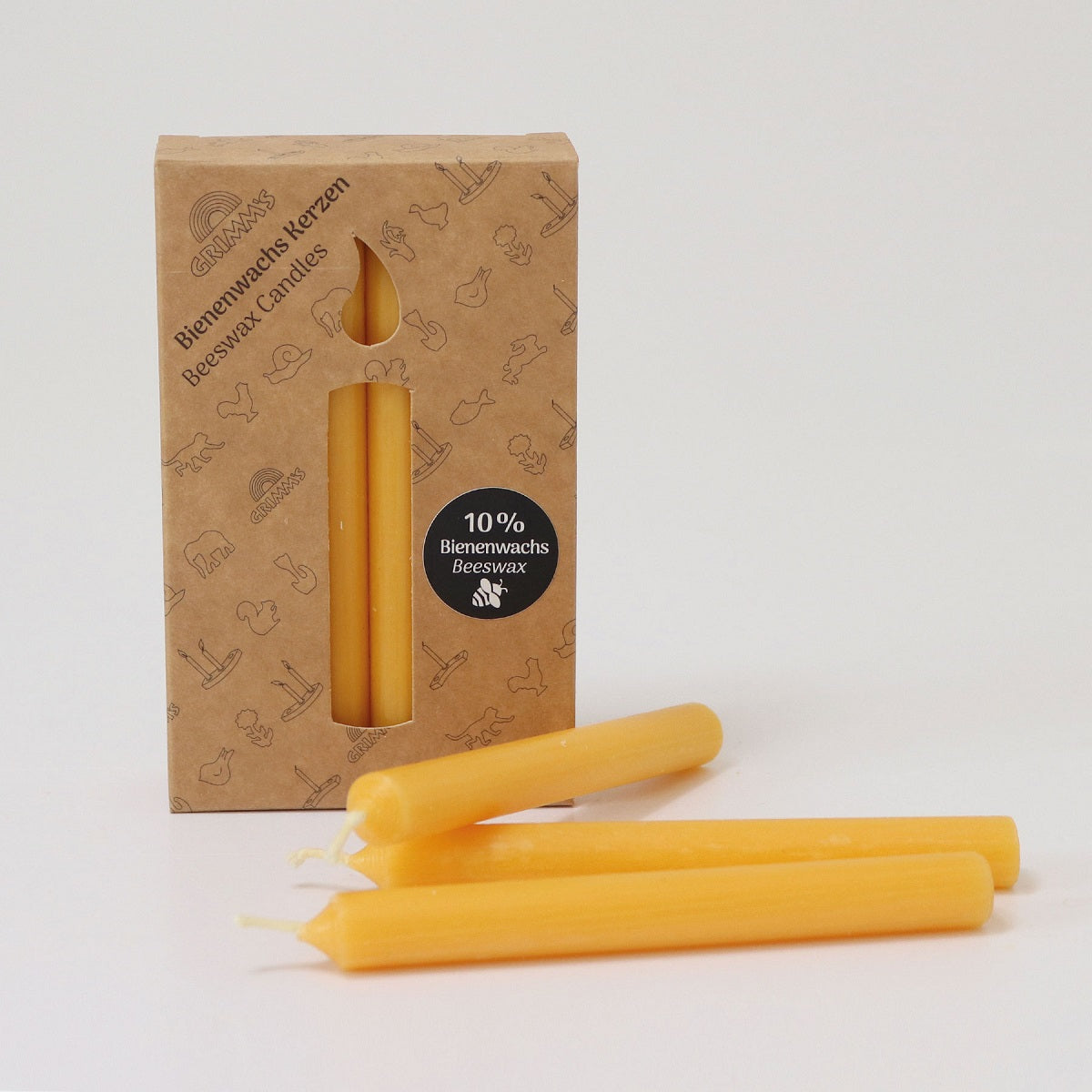 Grimm's Box of Amber 10% Beeswax Candles (12 pieces)-Grimms-Modern Rascals