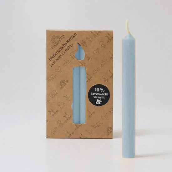 Grimm's Box of Light Blue 10% Beeswax Candles (12 pieces)-Grimms-Modern Rascals