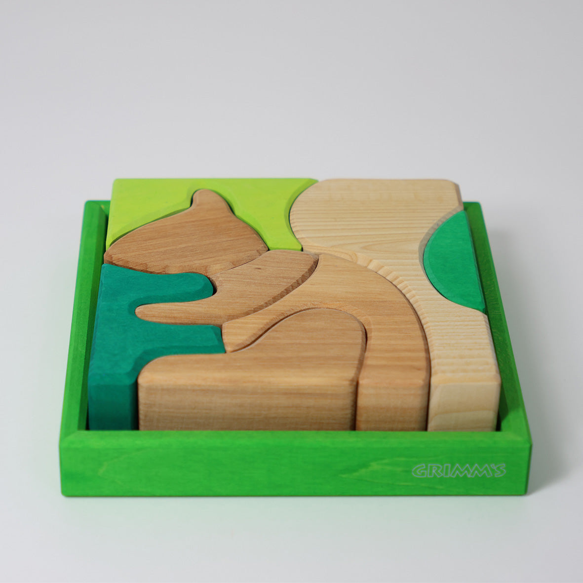 Grimm's Building Set Creative Puzzle - Green Squirrel-Grimms-Modern Rascals