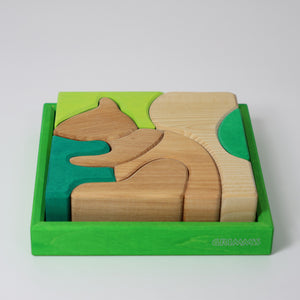 Grimm's Building Set Creative Puzzle - Green Squirrel-Grimms-Modern Rascals