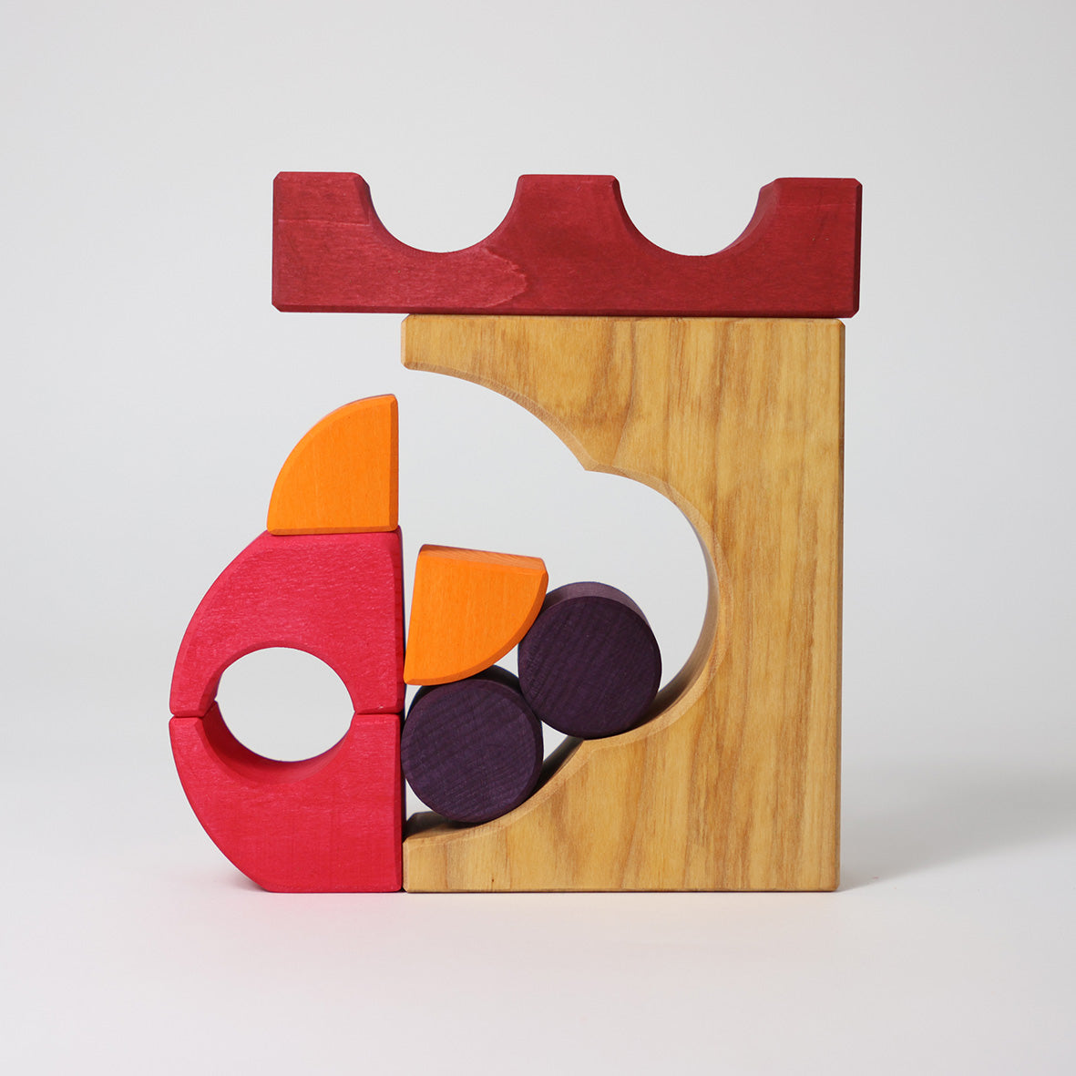 Grimm's Building Set Creative Puzzle - Red Car-Grimms-Modern Rascals