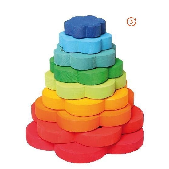 Grimm's Deco Flower Stacking Tower-Grimms-Modern Rascals