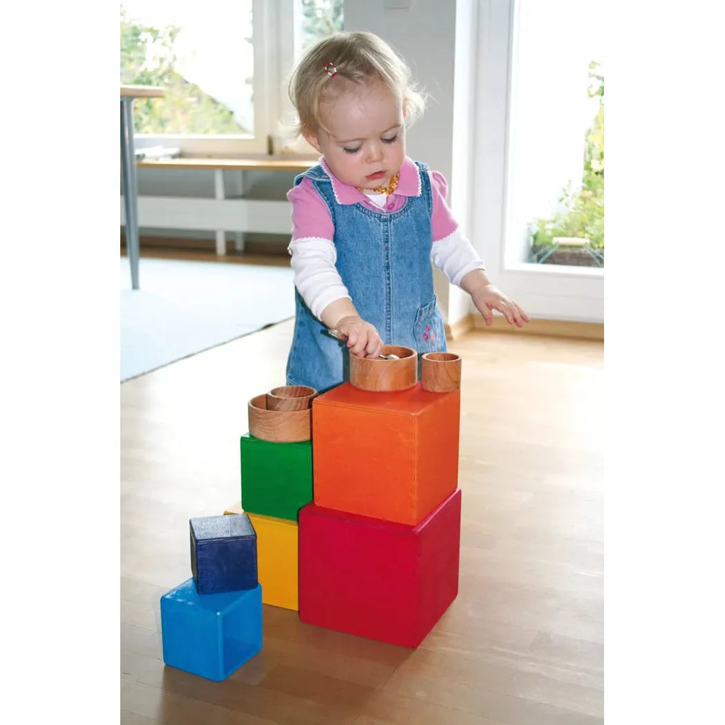Grimm's Large Stacking Boxes - Rainbow-Grimms-Modern Rascals