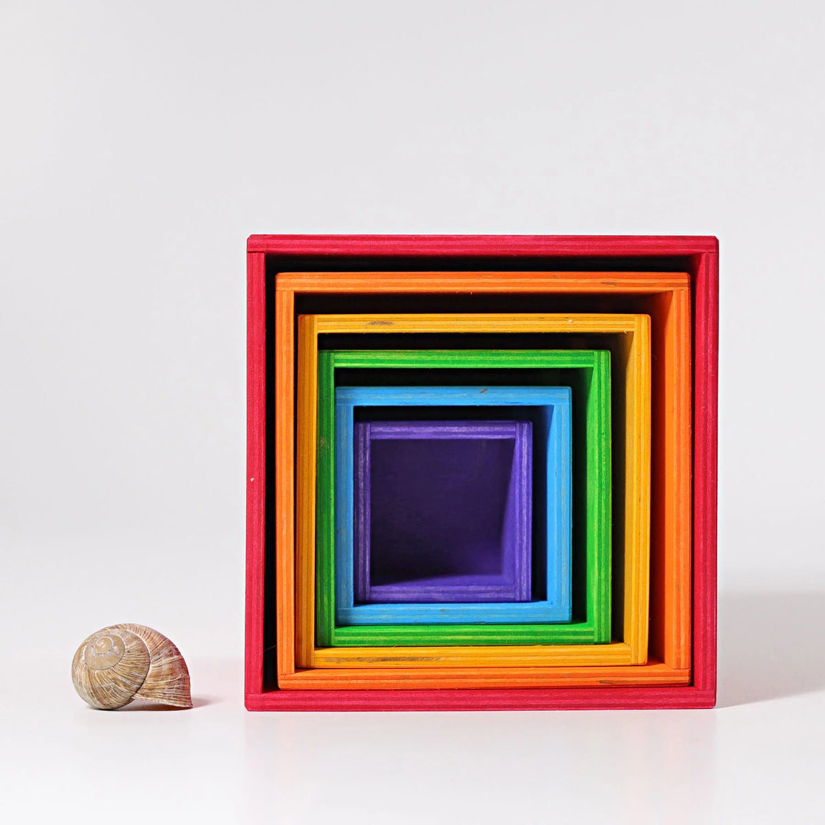 Grimm's Large Stacking Boxes - Rainbow-Grimms-Modern Rascals