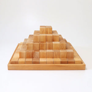 Grimm's Large Stepped Pyramid Building Set in Natural - 4cm Scale-Grimms-Modern Rascals