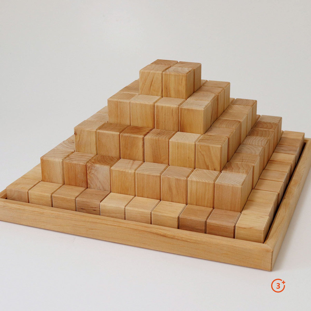 Grimm's Large Stepped Pyramid Building Set in Natural - 4cm Scale-Grimms-Modern Rascals