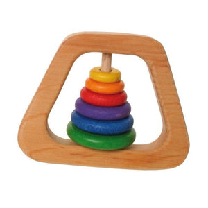 Grimm's Pyramid Rattle with 6 Multicolour Discs-Grimms-Modern Rascals