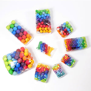 Grimm's Rainbow 12mm Wooden Beads - 480 pieces-Grimms-Modern Rascals