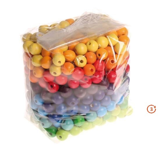 Grimm's Rainbow 12mm Wooden Beads - 480 pieces-Grimms-Modern Rascals