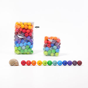 Grimm's Rainbow 20mm Wooden Beads - 180 pieces-Grimms-Modern Rascals
