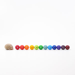 Grimm's Rainbow 20mm Wooden Beads - 60 pieces-Grimms-Modern Rascals