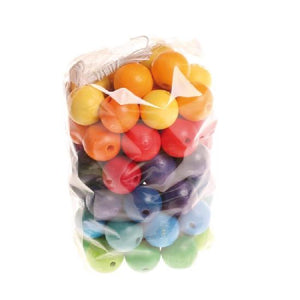 Grimm's Rainbow 20mm Wooden Beads - 60 pieces-Grimms-Modern Rascals