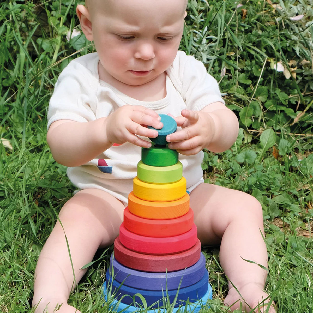 Grimm's Rainbow Conical Tower - Large-Grimms-Modern Rascals