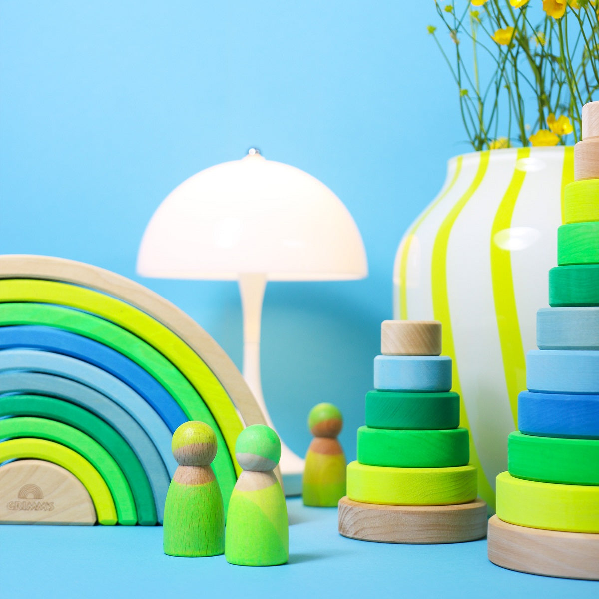 Grimm's Set of 3 Friends - Neon Green-Grimms-Modern Rascals