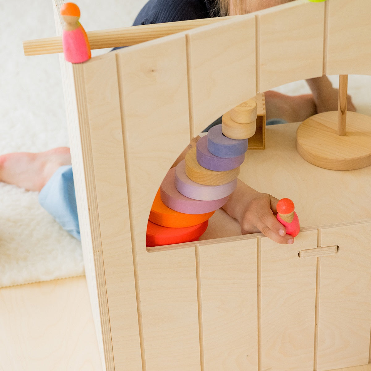 Grimm's Set of 3 Friends - Neon Pink-Grimms-Modern Rascals