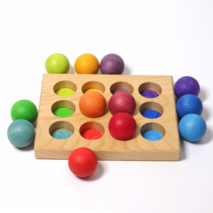 Grimm's Small Rainbow Balls - 12 pieces-Grimms-Modern Rascals