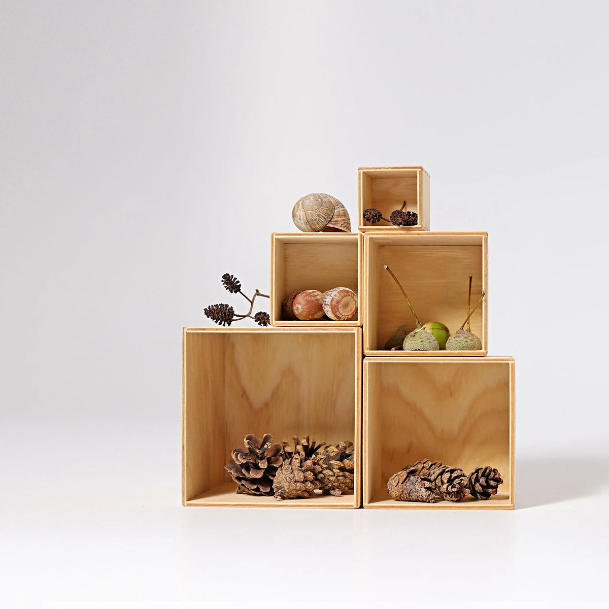 Grimm's Small Stacking Boxes - Natural-Grimms-Modern Rascals