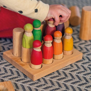 Grimm's Sorting Board With Rollers in Natural 12 pcs-Grimms-Modern Rascals