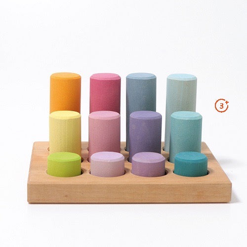 Grimm's Sorting Board With Rollers in Pastel 12 pcs-Grimms-Modern Rascals