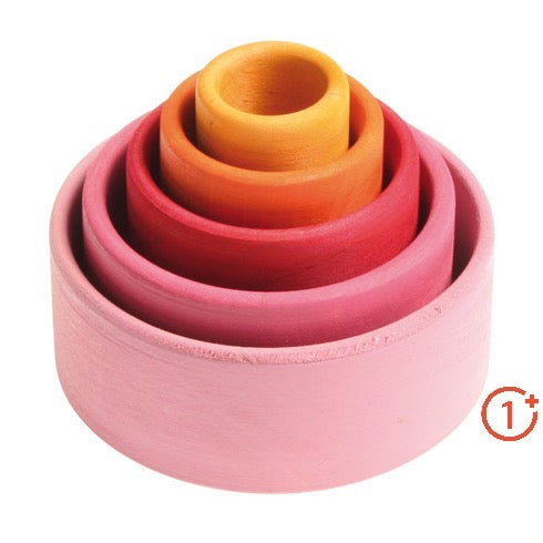 Grimm's Stacking Bowls in Lollipop-Grimms-Modern Rascals