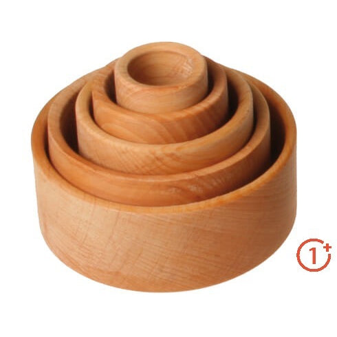 Grimm's Stacking Bowls in Natural-Grimms-Modern Rascals