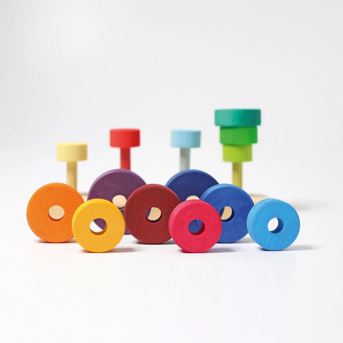 Grimm's Stacking Fabuto Tower on 4 Pegs-Grimms-Modern Rascals