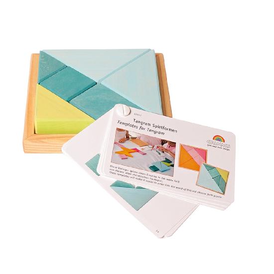 Grimm's Tangram - Blue and Green with Templates-Grimms-Modern Rascals