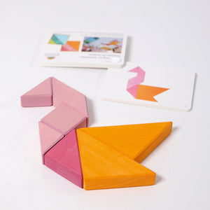 Grimm's Tangram - Pink and Orange with Templates-Grimms-Modern Rascals