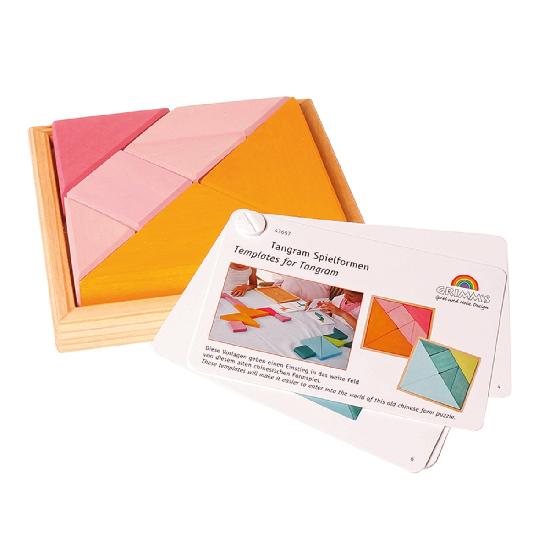 Grimm's Tangram - Pink and Orange with Templates-Grimms-Modern Rascals