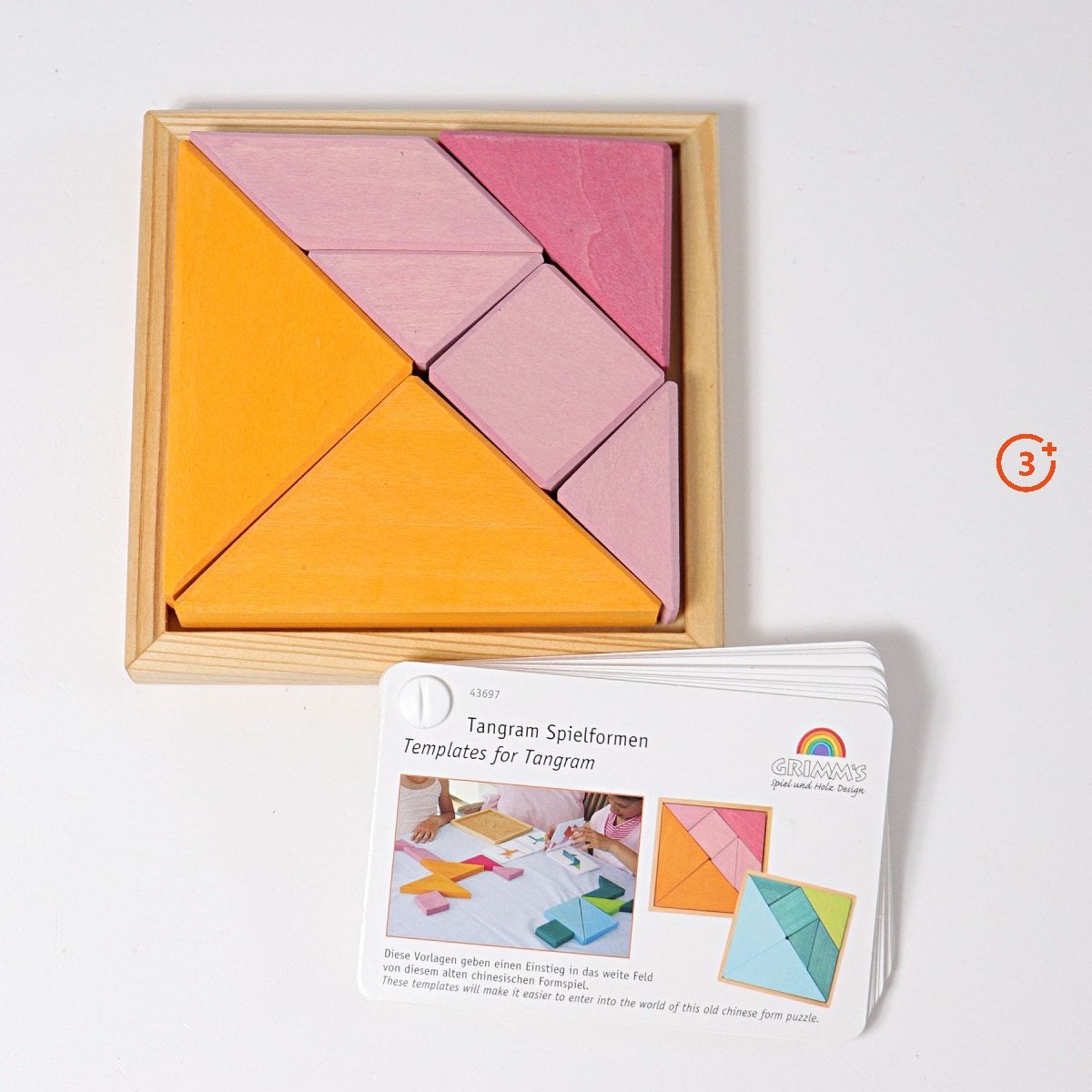 Grimm's Tangram - Pink and Orange with Templates-Grimms-Modern Rascals