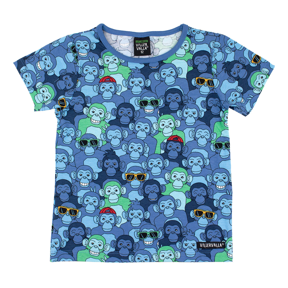 Happy Chimpz Short Sleeve Shirt - Nautic - 2 Left Size 2-3 & 7-8 years-Villervalla-Modern Rascals