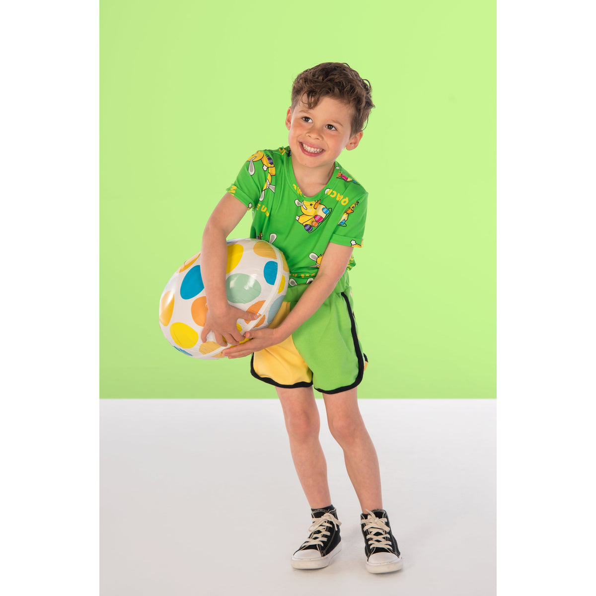 Happy Easter / Ribbed Cotton Retro Shorts - 1 Left Size 3-5 years-Raspberry Republic-Modern Rascals