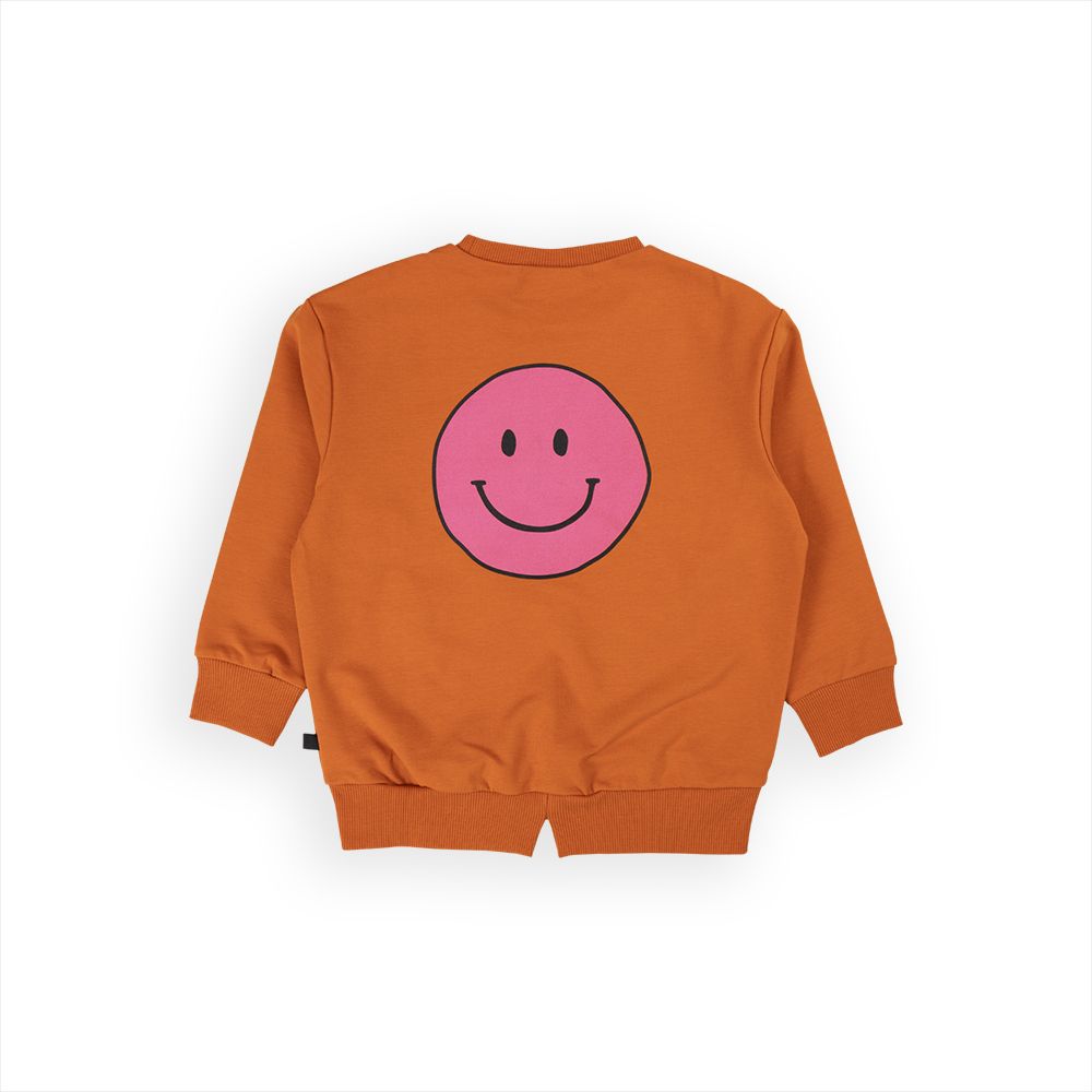 Happy Face Pink Sweater-CARLIJNQ-Modern Rascals