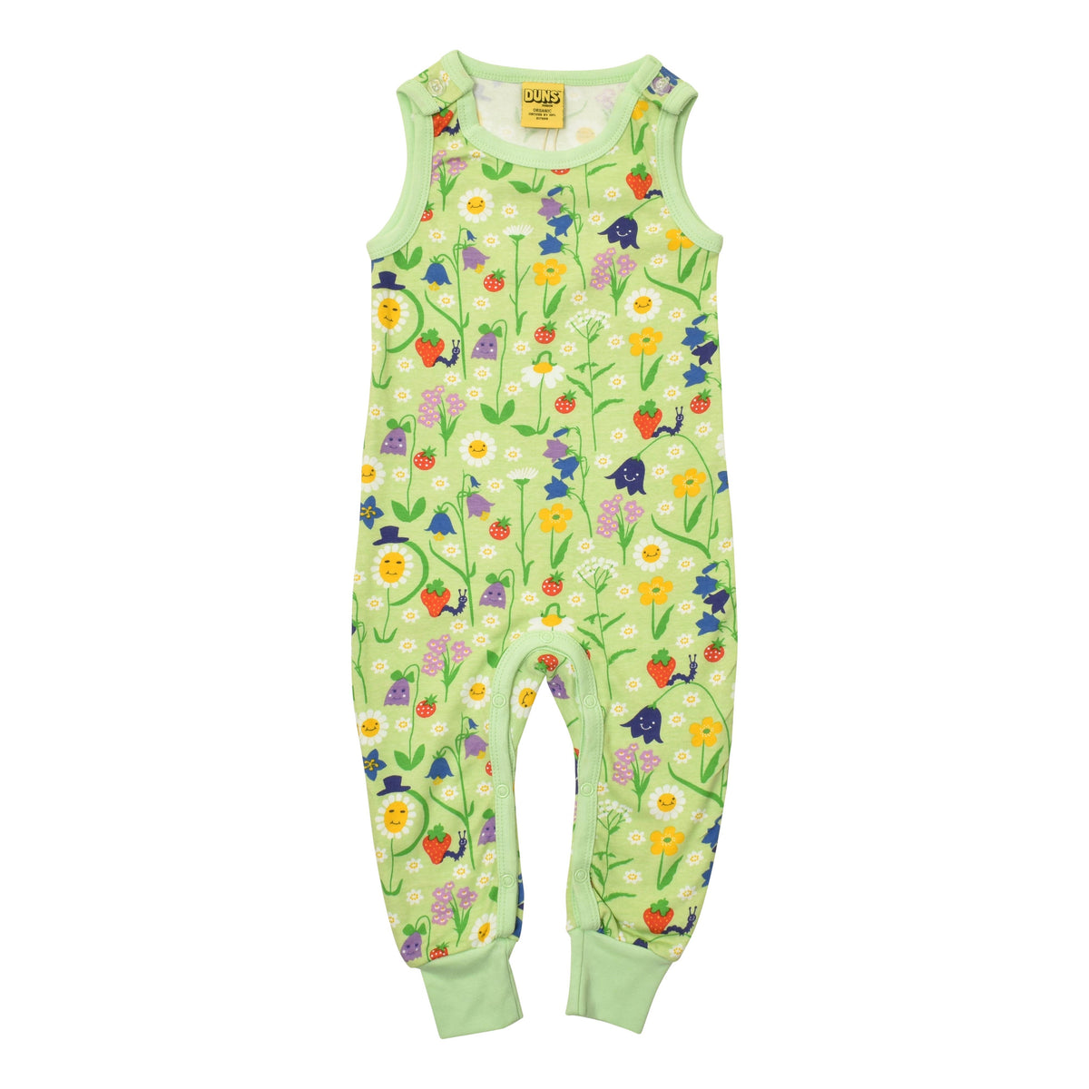 Happy Flower - Patina Green Dungarees-Duns Sweden-Modern Rascals