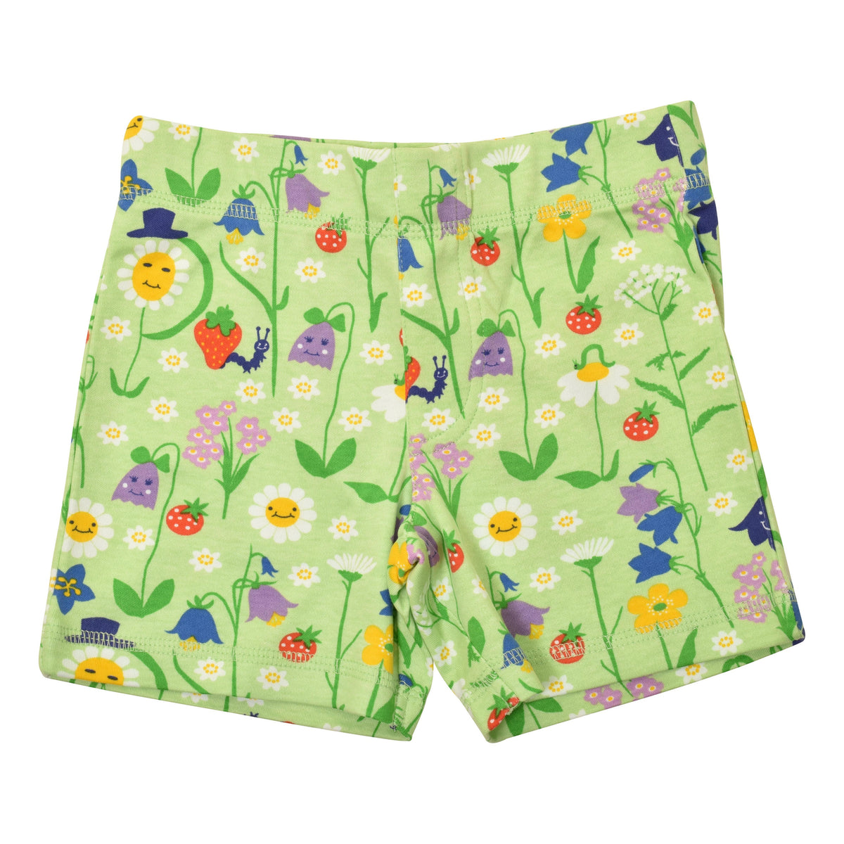 Happy Flower - Patina Green Shorts - 1 Left Size 4-6 Years-Duns Sweden-Modern Rascals