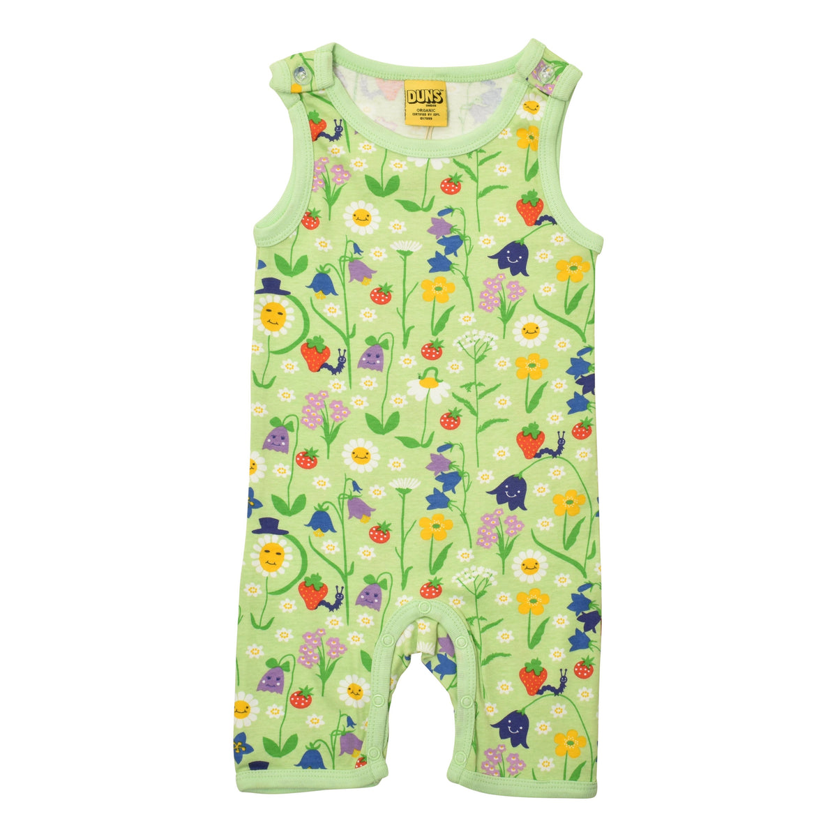 Happy Flower - Patina Green Summer Dungarees / Playsuit-Duns Sweden-Modern Rascals