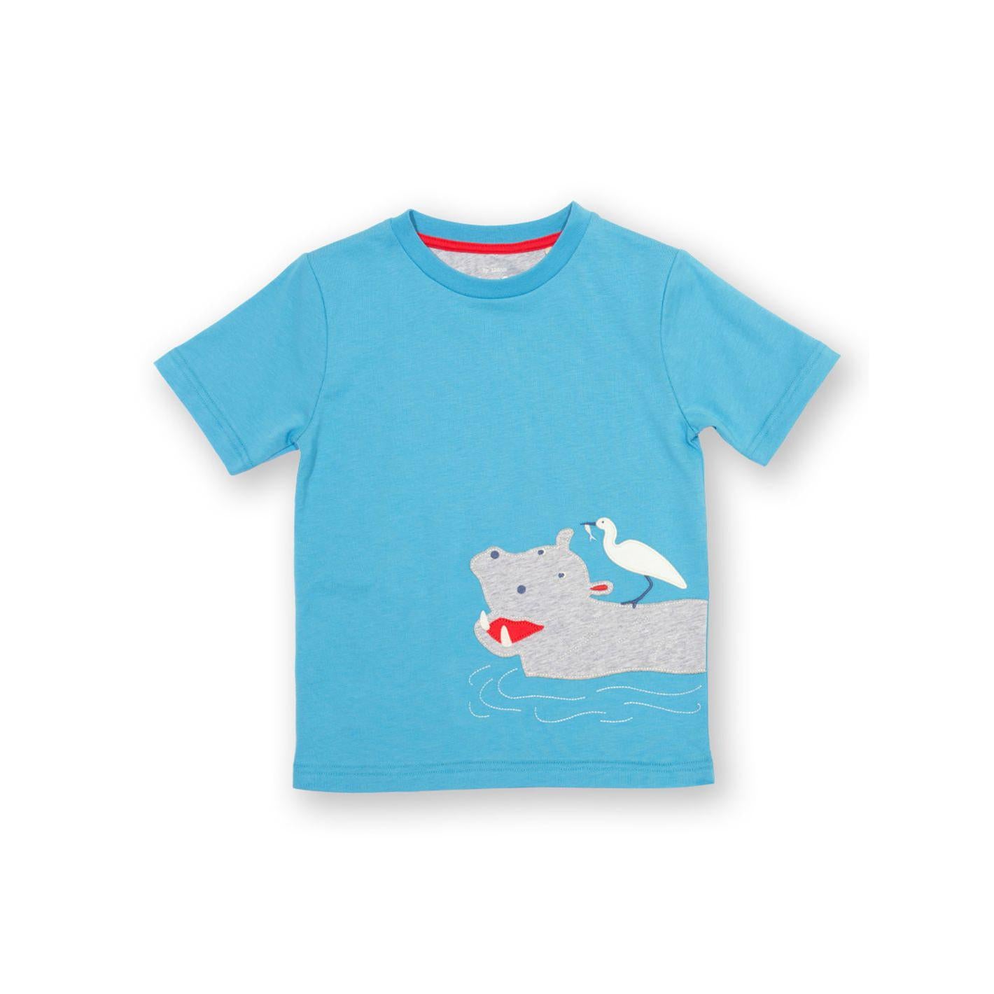 Happy Hippo Short Sleeve Shirt - 2 Left Size 9-11 & 11-13 years-Kite-Modern Rascals
