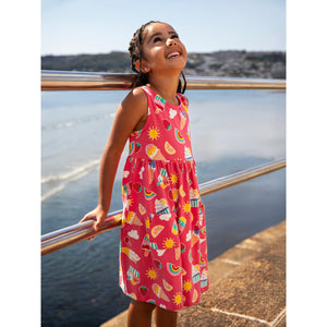 Happy Sprinkles Sky Summer Dress - 2 Left Size 4-5 & 5-6 years-Frugi-Modern Rascals