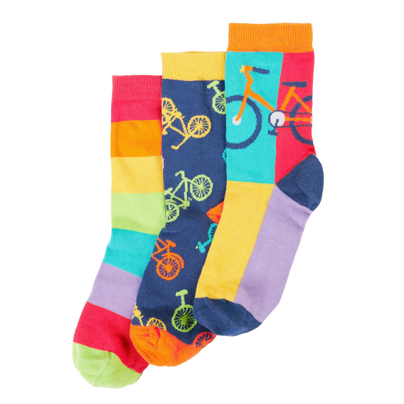 Happy Trails Rock My Socks - 3 Pack - 2 Left Size 2-4 years-Frugi-Modern Rascals