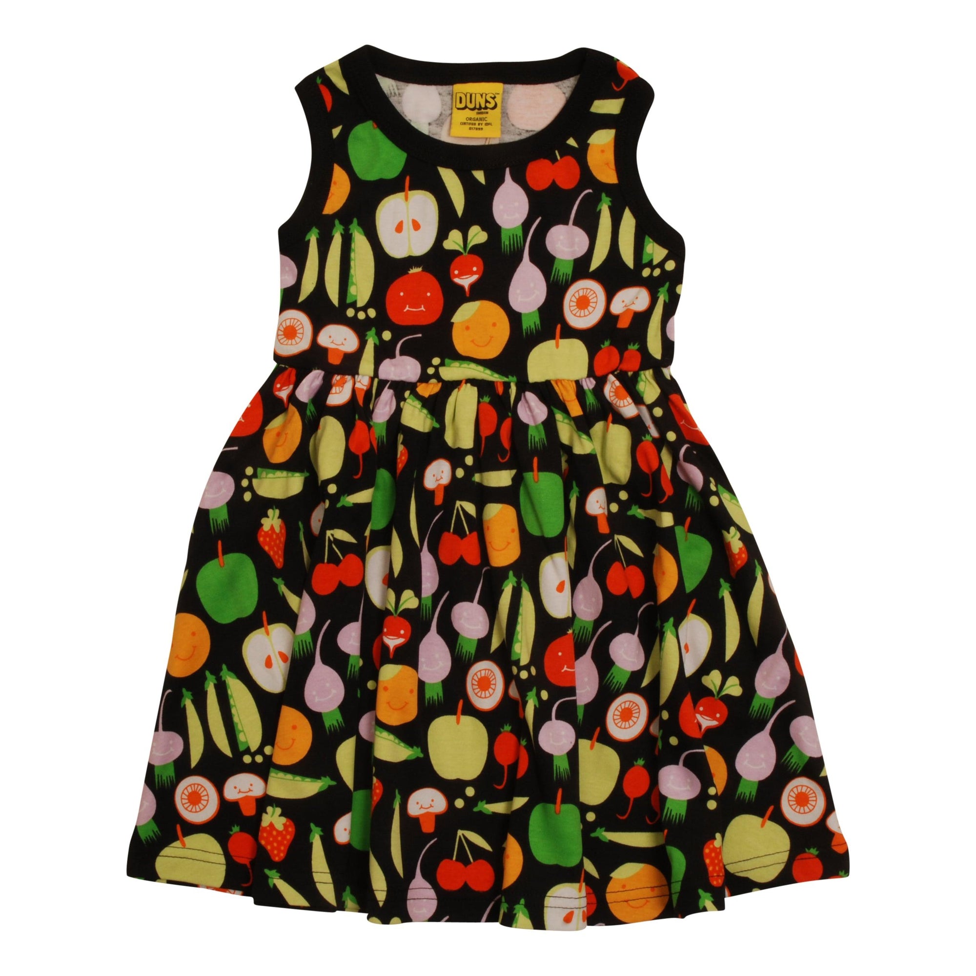 Harvest - Black Sleeveless Dress With Gathered Skirt - 1 Left Size 9-10 years-Duns Sweden-Modern Rascals