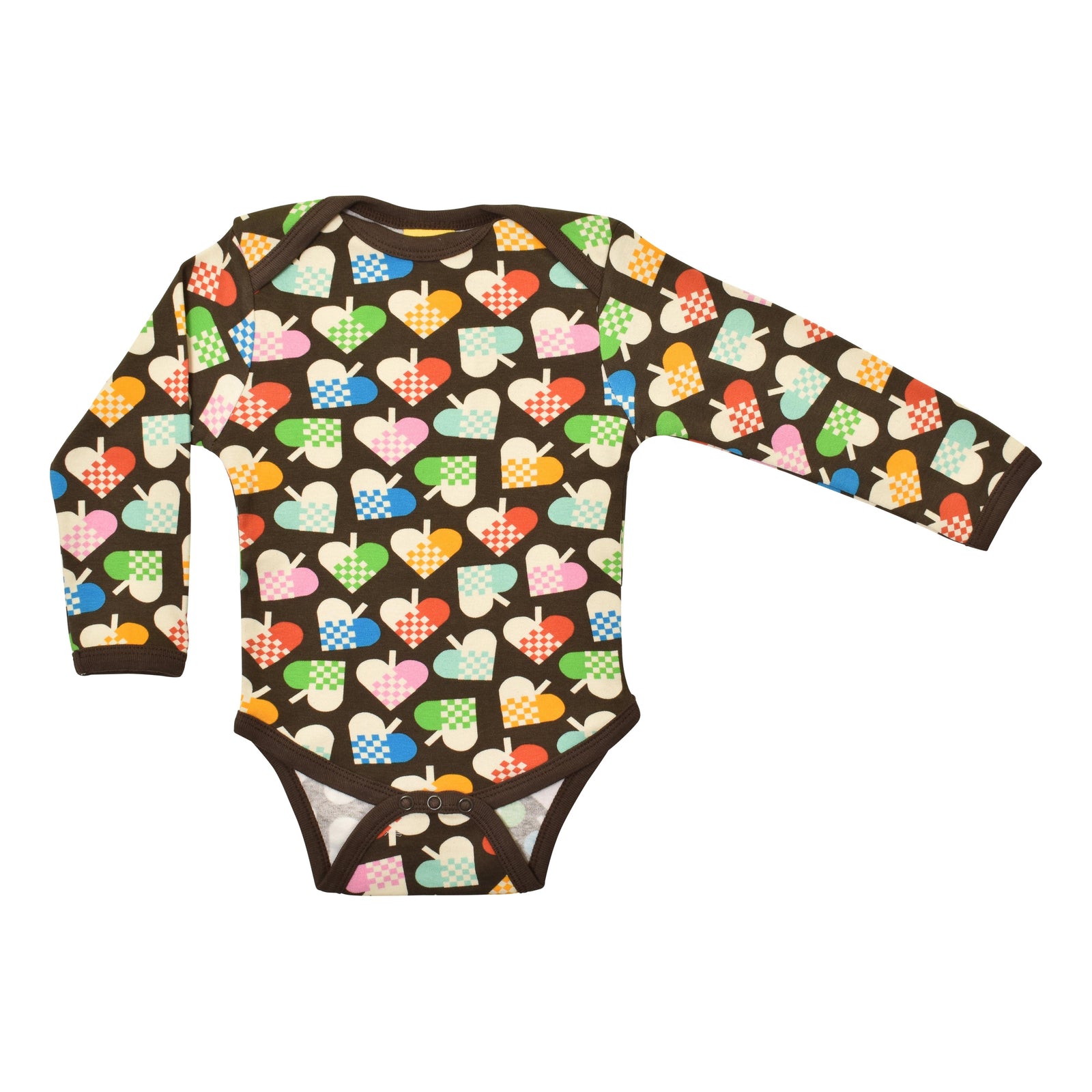Hearts Long Sleeve Onesie-Duns Sweden-Modern Rascals