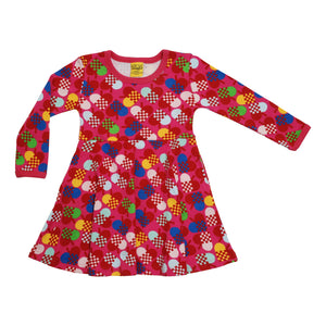 Hearts Long Sleeve Skater Dress - 1 Left Size 12-13 years-Duns Sweden-Modern Rascals