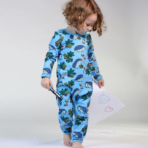 Hedgehog Long Sleeve Suit - Alaskan Blue - 1 Left Size 18-24 months-Smafolk-Modern Rascals