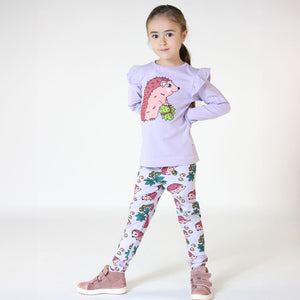 Hedgehogs Leggings in Orchid Petal - 2 Left Size 3-4 & 7-8 years-Smafolk-Modern Rascals