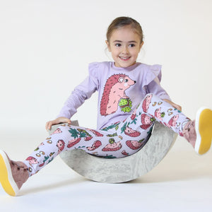 Hedgehogs Leggings in Orchid Petal - 2 Left Size 3-4 & 7-8 years-Smafolk-Modern Rascals