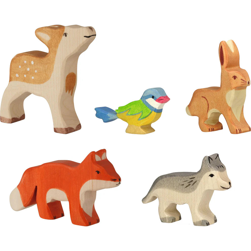 Holztiger Forest Animals Set (5pcs)-Holztiger-Modern Rascals