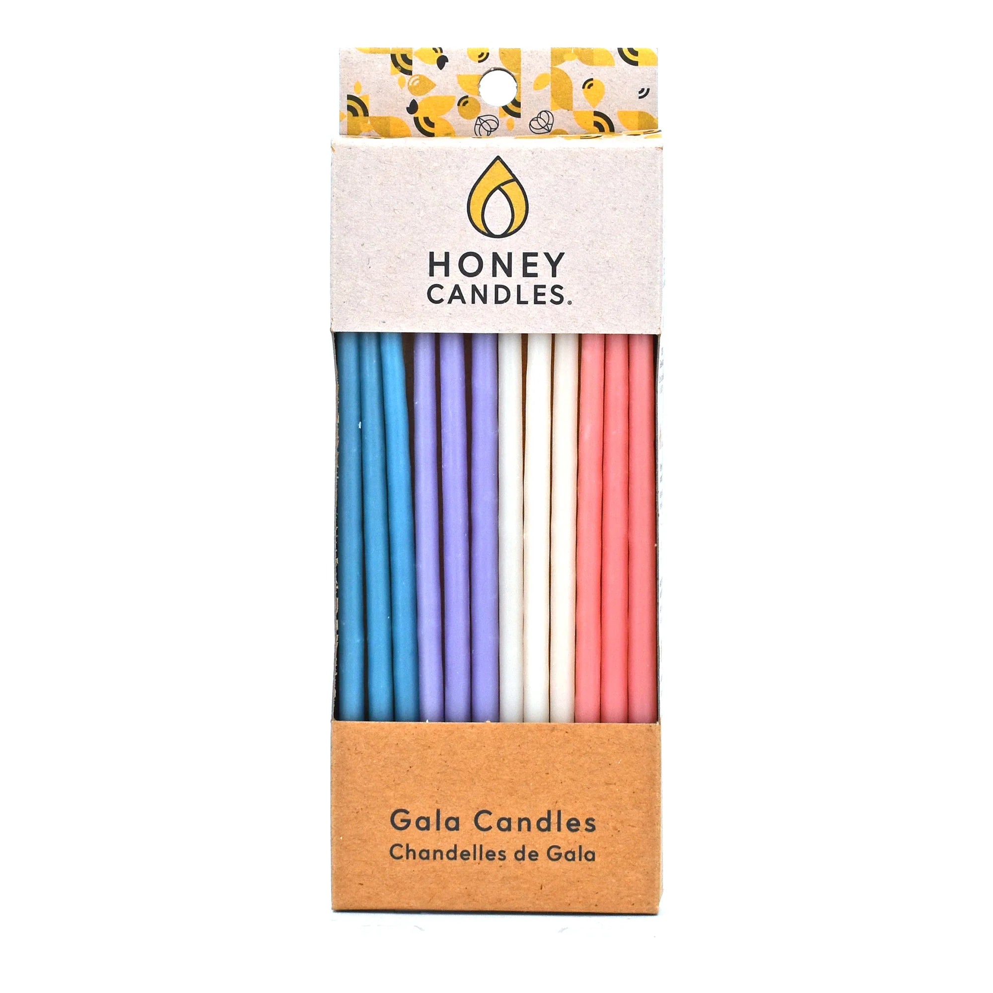 Honey Candles - 12 Pack of Gala Beeswax Candles - Pastel-Honey Candles-Modern Rascals
