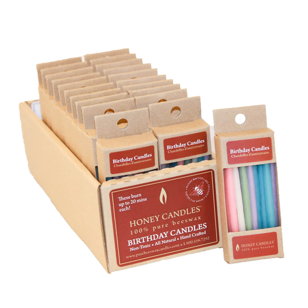Honey Candles - 20 Pack of Birthday Beeswax Candles - Pastel-Honey Candles-Modern Rascals
